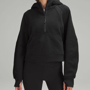 Lululemon half zip cropped black scuba